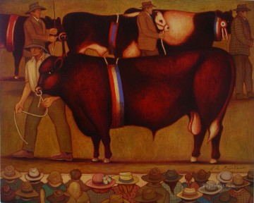 動物 Painting - シドニーショーのマーチャント・ボブ・チャンピオン牛
